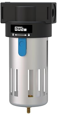 Güde Filter-Wasserabscheider 1/4 (Anschlussgewinde IG 1/4, max. Arbeitsdruck 10 bar, zum Anbau an Kompressoren/Druckluftleitungen, mit Ablassventil)