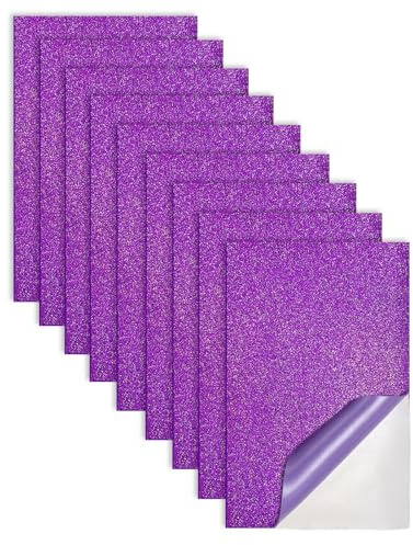 Jtnohx Glitzer Moosgummi Selbstklebend Moosgummi Platten Basteln Lila | 9 Bögen 17.78×28.7cm EVA Schaumstoff zum Basteln Klebriger EVA für Bastelarbeiten DIY(Lila Farben)