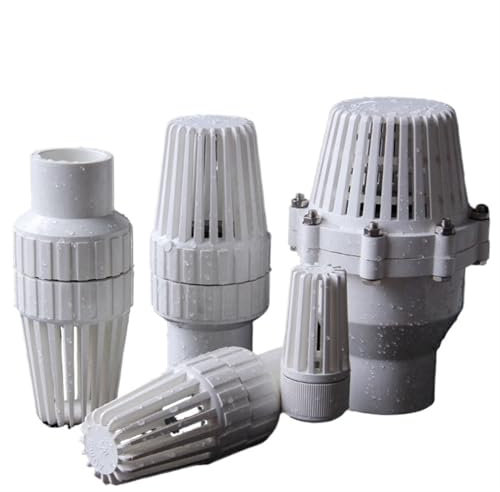 MEXEWORD Clapet Anti-Retour UPVC Blanc 20~63 mm, vanne inférieure, raccord de Tuyau d'arrosage de Jardin, Adaptateur de Tube d'aquarium(Inner Dia 40mm)