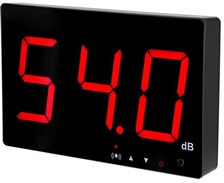 Fonometro, Display LCD da 9,6 Pollici Misuratore di Decibel Montato a Parete 30~130 DB Tester di Rumore Misuratore di Decibel Misuratore di Rumore con Registratore Dati e Allarme
