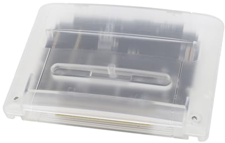 3000 i 1 Spelkassett, V1 Super 3000 i 1 Spelkort, Inbyggt 8GB Minneskort, Automatisk Säkerhetskopiering, SFC-brännarkort för SNES/SFC-spelkonsoler (Transparent Vit)