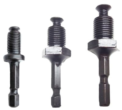 3 Pcs Electric Hammer Drill Chuck Adapter, Thread Drill Chuck Adapter Hex Shank Adapter for Impact Driver (3 Sizes)