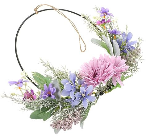 Alipis Simulation Dekorative Girlande Sommerkranz Botanisches Kränze Zum Dekorieren Frühlingsdeko Im Freien Künstliche Blumengirlande Frühlings-wohndekoration Blumenkranz Polyester