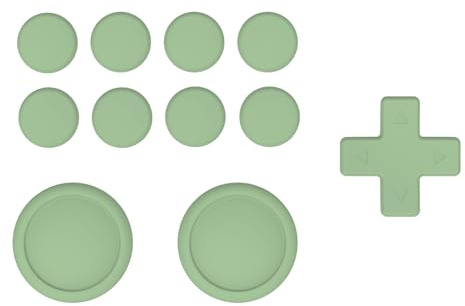 PlayVital Silikon Joystick Caps Kappen Set für Nintendo Switch/OLED/Lite | D-Pad Button Cover für Switch Lite, ABXY-Tasten für Nintendo Switch/OLED, Daumengriffe Zubehör, Matcha Grün