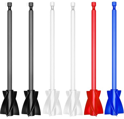 6pcs Paint Stirrer, Paint Mixer for Drill, Mixing Paddle for Drill, Multifunctional Color Mixer Fit Multiple Tool Platforms for Many Occasion to Fulfill Your Daily Use and Replacement