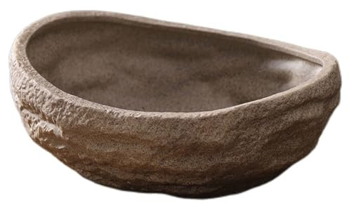 XYUERU Jardinière en Forme de Bol, Pots de Fleurs, Pots de Fleurs en céramique, Bol décoratif Vintage for Fleurs, for Plantes succulentes, Bol for nénuphars, Plante hydroponique(23.5cmX19.5cmX8.5cm)