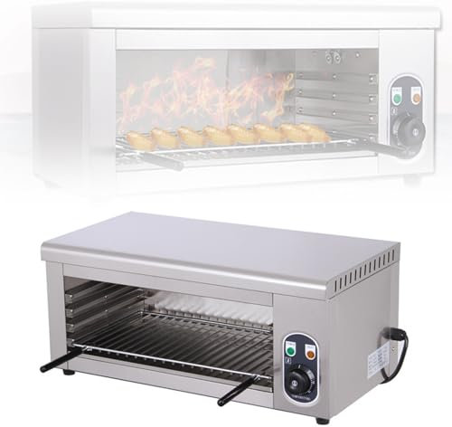 Commercial Cheese Melter, 2000W Stainless Steel Electric Cheesemelter Grill With 50-300℃ Temperature Control, Multi-function Oven for Restaurants, Snack Bars, Family Gatherings