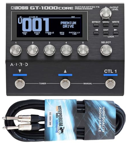 Boss GT-1000Core Multi-Effektgerät + keepdrum Klinkenkabel