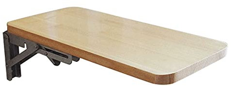 Wandklapptisch mit Holzbrett für Küche, Esszimmer, Arbeitsplatz für Zuhause, Büro, Computerlernen, klein bis groß (80 x 20 cm)