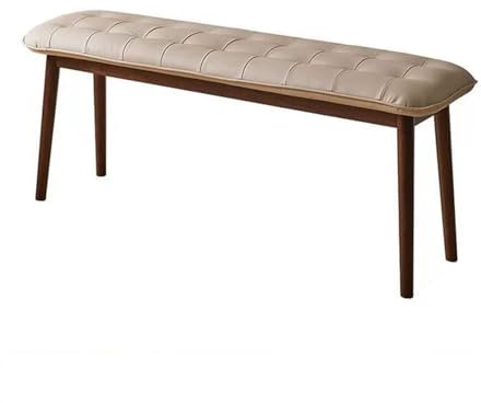 Sitzbank Schlafzimmer Schmal mit Weichem Kissen Schuhbank für Den Eingangsbereich mit Konischen Massivholzbeinen Fußhocker Fürs Bett für Esszimmer, Schlafzimmer, Badezimmer Oder Küche(120x32x45cm)