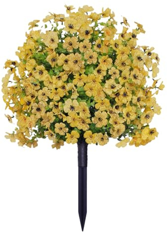 Streysisl Arbustes artificiels d'extérieur – Faux arbre à feuilles persistantes résistant aux intempéries | Faux arbustes réutilisables, décoration d'intérieur pour allée, jardin, arrière-cour