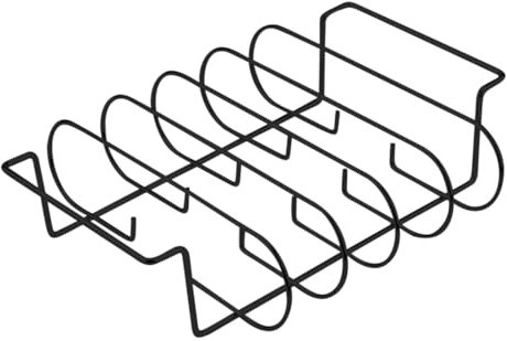 Jlobnyiun Supporto Per Costine Da Barbecue | Griglia Per Di Costine In Acciaio Al Carbonio,Accessorio Per Barbecue E Supporto Per Bistecche, Per Cucina, Preparazione, Cottura Al Forno, Uso