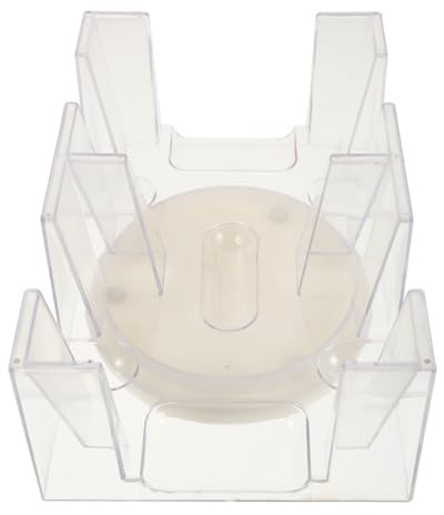 Toyvian Spelkortshållare med Roterande Transparent Plastkortshållare för Kortlekar Stabil och Slitstark för Enkel Åtkomst och Praktisk Förvaring vid Spelbordet