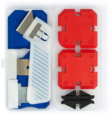 SATARGO 11-Piece Silicone Sealant Tool Set, Caulking Grout Finishing Kit with Storage Box, Profiling Tools for Bathroom, Kitchen, Windows