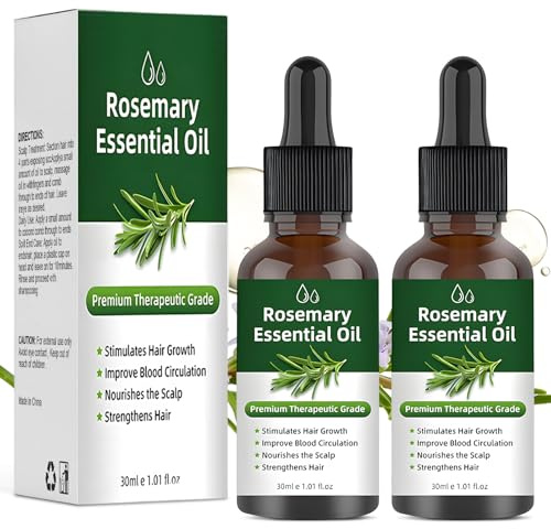 2 piezas Rosemary Oil,Repara Y Protege Aceite Protector Keratina,Hidratante Ligero para Cabello,Nutre el Cuero Cabelludo,fortalece el cabello,Para Pelo Seco Y Dañado,unisex