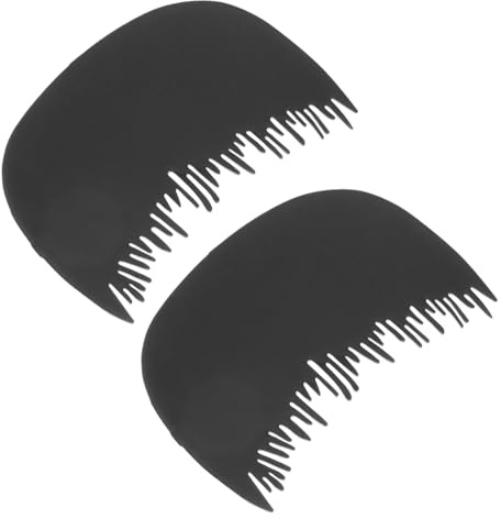 LIFKOME Pettine per Fibre Chioma 2 Pezzi in Plastica Nero, Delicato e Sicuro Sul Capelluto, per Donne e Uomini, Ottimizza dei Chioma
