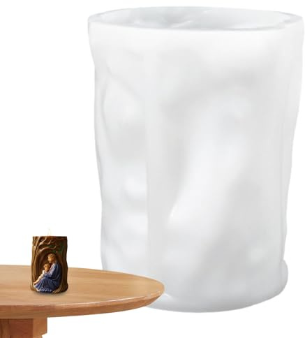 Moules à Bougie Jésus - Moules Religieux | Moule en Silicone pour Artisanat avec Démoulage Facile pour Plâtre Pâtisserie Fondant Gypse Cire Résine Chocolat Bougies de Noël | Créations