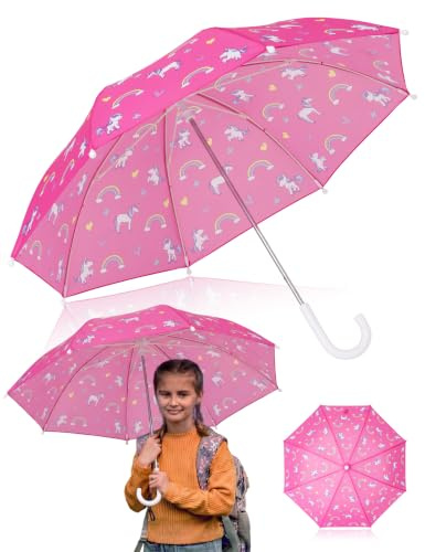STYNGARD Regenschirm Kinder - Stockschirm Kinder Regenschirm - Kinder Regenschirm Mädchen & Junge - Kinderschirm Modell BERLIN