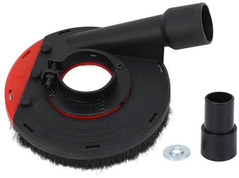 Vinkelslipare dammhölje, 4 tum Universal Ytslipare dammhölje (100 MM 125 MM) Robust ett stycke spännhylsa, slipmaskin Vakuumfäste (B-100H Röd Svart)