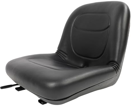 Jeanoko Asiento Universal para Montacargas con Orificios de Montaje Ajustables, Cómodo Respaldo para Tractor Cortacésped, PVC, Espuma de Poliuretano