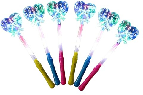 Heoscus 6PCS Leuchtender Spielzeugstab Mit Ergonomischem Für Geburtstagsbindung Und Unterhaltung Sicheres Spielen Leuchtendes Zauberstabspielzeug Für Kinder