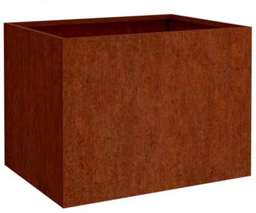 XHNIFBN Pflanzkübel Cortenstahl 62x47x46 cm Rostoptik Modernes Design Robust und wetterfest für Garten Balkon Terrasse und Outdoor Einsatz