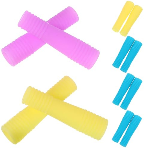 FRCOLOR Forbicine Uso Casuale Professionali Saloni Domestico e Colore Coperture in Silicone Antiscivolo Manici di Ricurve 6 Paia Presa Confortevole Cuticole