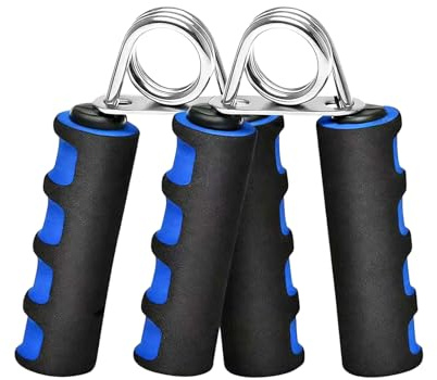 Esmartlife 2 Pack Hand Grip Strengthener Set,Finger Gripper, Hand Grippers - Soft Foam Hand Exerciser for Quickly Increasing Wrist Forearm and Finger Strength (Blue)
