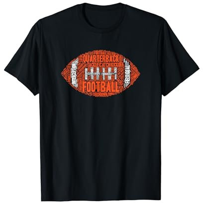 American Football Wörter Mosaik Design T-Shirt