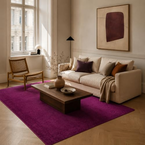 Snapstyle Hochflor Velours Teppich Luna Purple in 24 Größen
