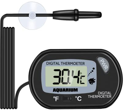 Zacro Thermomètre LCD Digital pour Aquarium - Avec Ventouse Et Sonde à Immersion pour Terrarium