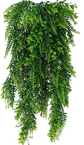DXLing 2 Pieces 80cm Fake Ferns Plants Artificial Ivy Garland Fake Boston Ferns Persian Rattan Artificial Hanging Plants Faux Plants Artificial Hanging Vines Plant for Home Wall Wedding Decoration