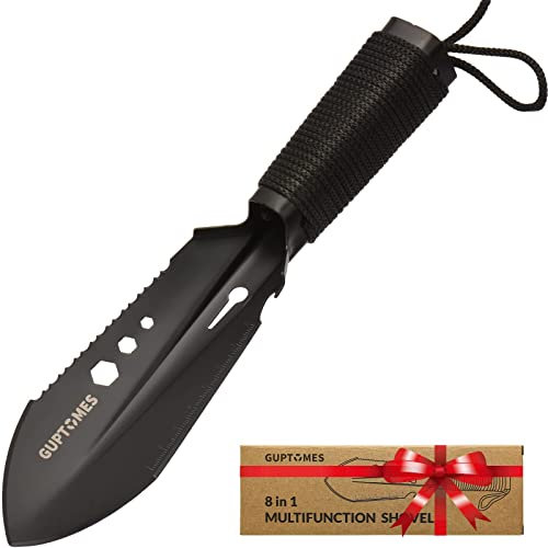 Camping Schaufel, GUPTOMES 8 in 1 Multi-Tool Camping Gadgets Gartenschaufel Military Schaufel Wandern Spaten Survival Schaufel Für Outdoor Rucksack Wohnmobil Zubehör Auto Notfallrettung