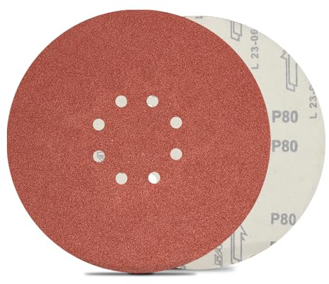 FEIHU 15 Stück Schleifpapier 225mm Klett 8 Loch 80 Korn für Schleifgiraffe | 225mm Schleifscheiben für Trockenbauschleifer Schleifen Giraffe