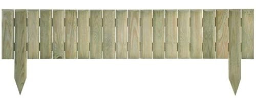 Generic 10 x Wooden Log Fence, Natural Pine Wood, Horizontal Garden Edging Border 90 x 30 cm, Ideal for Flowerbeds