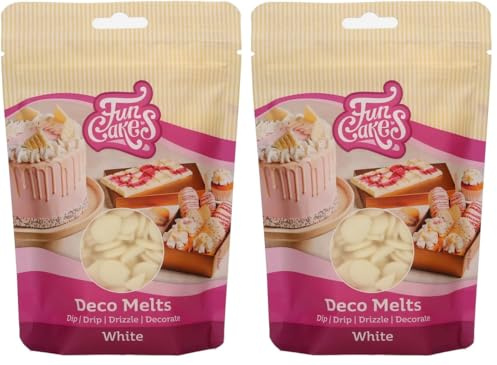FunCakes Deco Melts Blanco - AZO Free 250 g (Paquete de 2)
