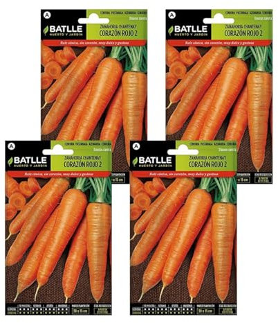 Semillas de zanahoria chantenay corazon rojo Semillas Batlle PACK (4)