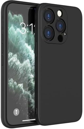 Mixroom - Cover Custodia Case per iPhone 15 PRO Protezione Copre Fotocamera in Silicone TPU Opaco con Bordi Piatti Colore Nero