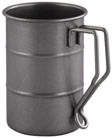 Jarra de cerveza retro industrial, 304 vasos de acero inoxidable, 350 ml/12 onzas