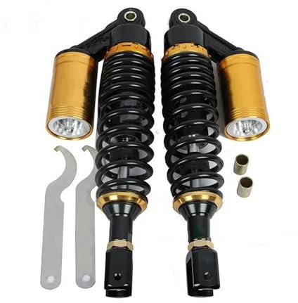HRQCTIM Motorrad Federstoßdämpfer 320mm 340mm 360mm 380mm 400mm Motorrad Hinten Luft Stoßdämpfer Aufhängung Motorrad Stoßdämpfer(Model 2)