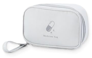 JEYORZY 1 Pièces Trousse de Secours Vide, Trousse Pharmacie Voyage, Boite Pharmacie, Boite Medicaments Rangement, Sac de Médecine Portable, Sac de Rangement de Médicaments pour Maison