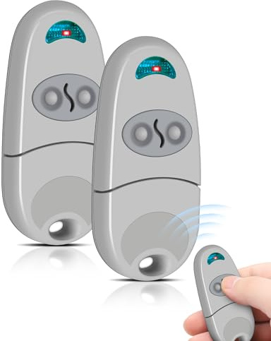 Mando a Distancia para Puerta de Garaje de 433,92 MHz, Mando a Distancia 2 Canales, código Fijo mandos a Distancia para Puertas de Garaje, Control Remoto