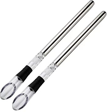 Wrtysully 2PCS Enfriador de Vino Enfriador de de Vino Enfriador de Vino de Acero Inoxidable Decantador de Vino con Aireador de Vino