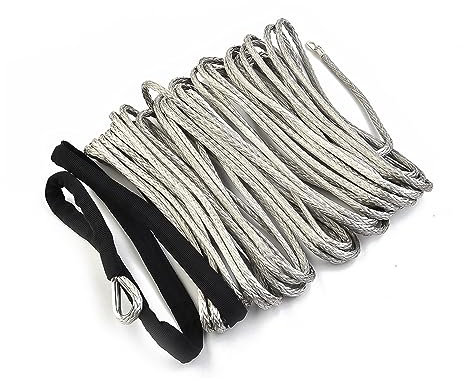 ATV UTV 15m Cavo di traino for fune sintetica ad alta resistenza Cavo di traino con guaina grigia for la maggior parte delle auto SUV ATV Moto