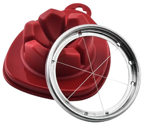 Tagliauova In Acciaio Inossidabile, Affetta Uova Sode, Base Antiscivolo Acciaio Inox Utensile da Taglio per Decorazione Alimentare Preparazione Pasti Domestica Stuzzichini per Feste Cucina Colazione C