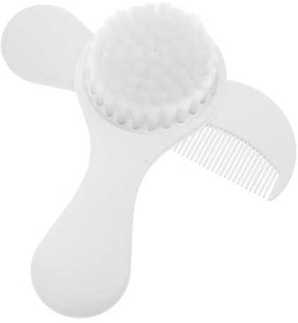 FRCOLOR 2pcs Newborn Boy Girl Soft Bristles Hair Brush Comb Set Grooming Kit for Bath Scalp Massage Gentle Care