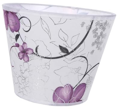 HONITANO Floral Fabric Lampshade Table Lamp Protector Flower Pattern Lamp Shade Home Decoration Cover for Living Room and Bedroom, 22cm Bottom Diameter