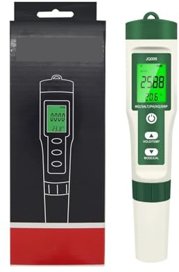 Misuratore PH Terreno, Misuratore di pH digitale 10 in 1 Resistività/Soluzione nutritiva Fertilità/H2/Temp/ORP/EC/TDS/Salinità/SG/Misuratore di pH Tester di qualità 'acqua