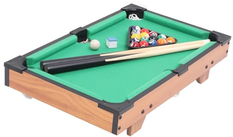 Hamwesh Mini Tavolo da Biliardo, Gioco di Biliardo da Tavolo Portatile con 16 Palle 2 Segnali per Bambini per Adulti di Viaggio in Casa Gioco Casalingo