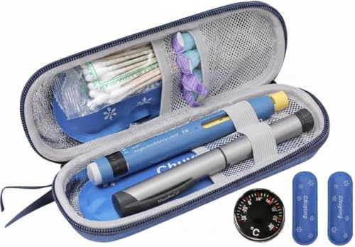 NEXUS-Borsa Termica per Insulina, Custodia per Diabetici da Viaggio con 2 Ghiacci Riutilizzabili, Portatile Porta Insulina per Viaggio e Uso Quotidiano N1BAG